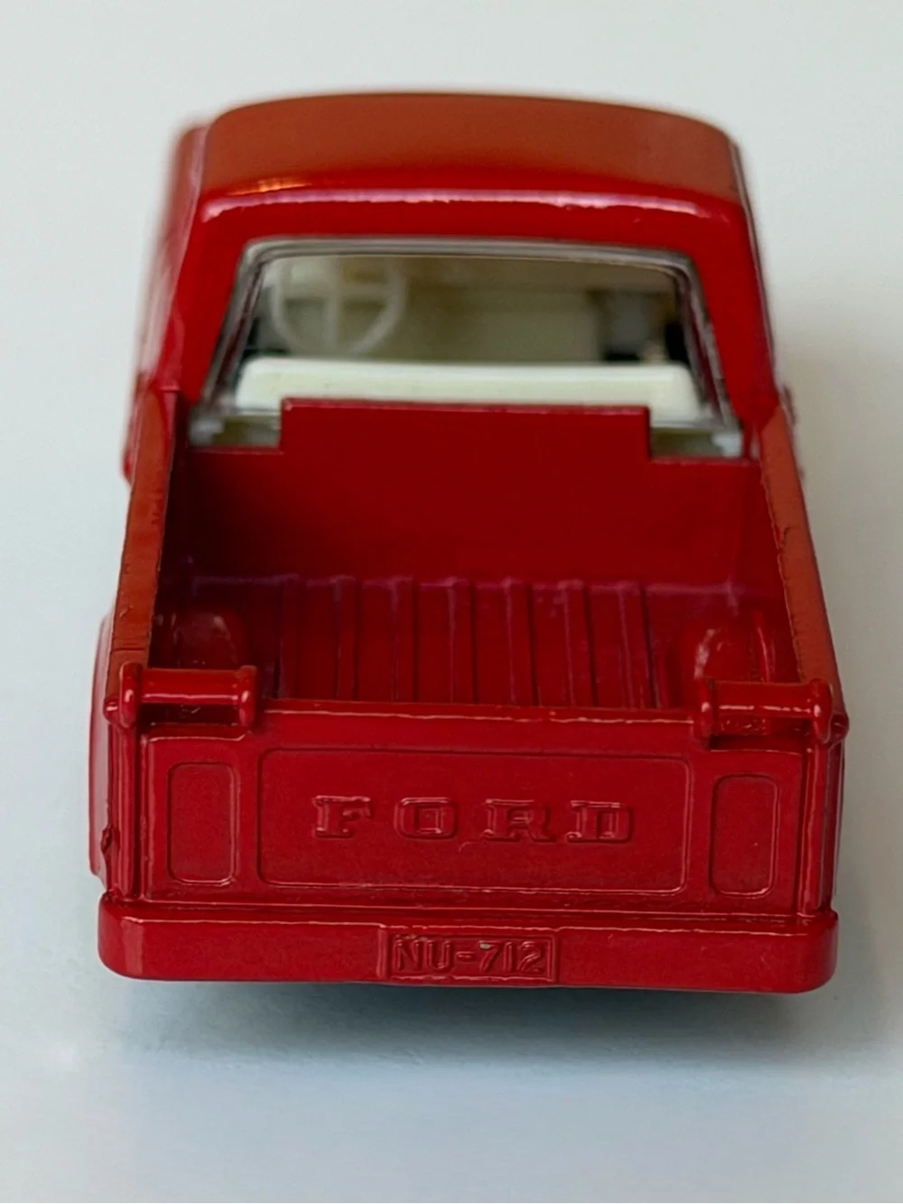 Vintage Matchbox No 6 Ford Pick Up Truck Red with White Canopy Lesney England